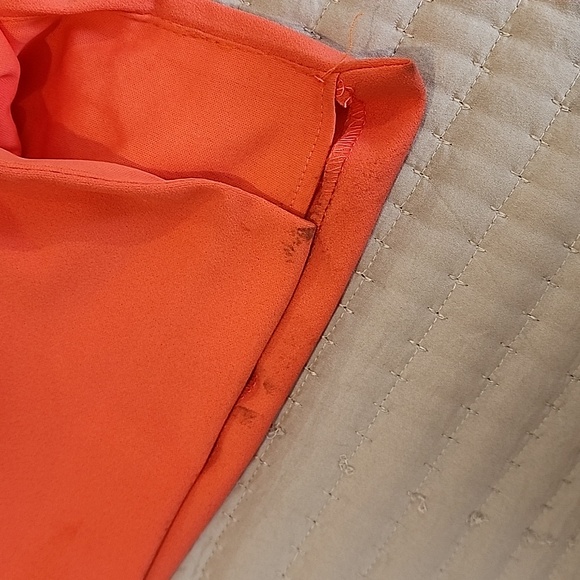 Xscape Scuba Crepe Waist Cut Out formal dress in coral - Picture 8 of 8